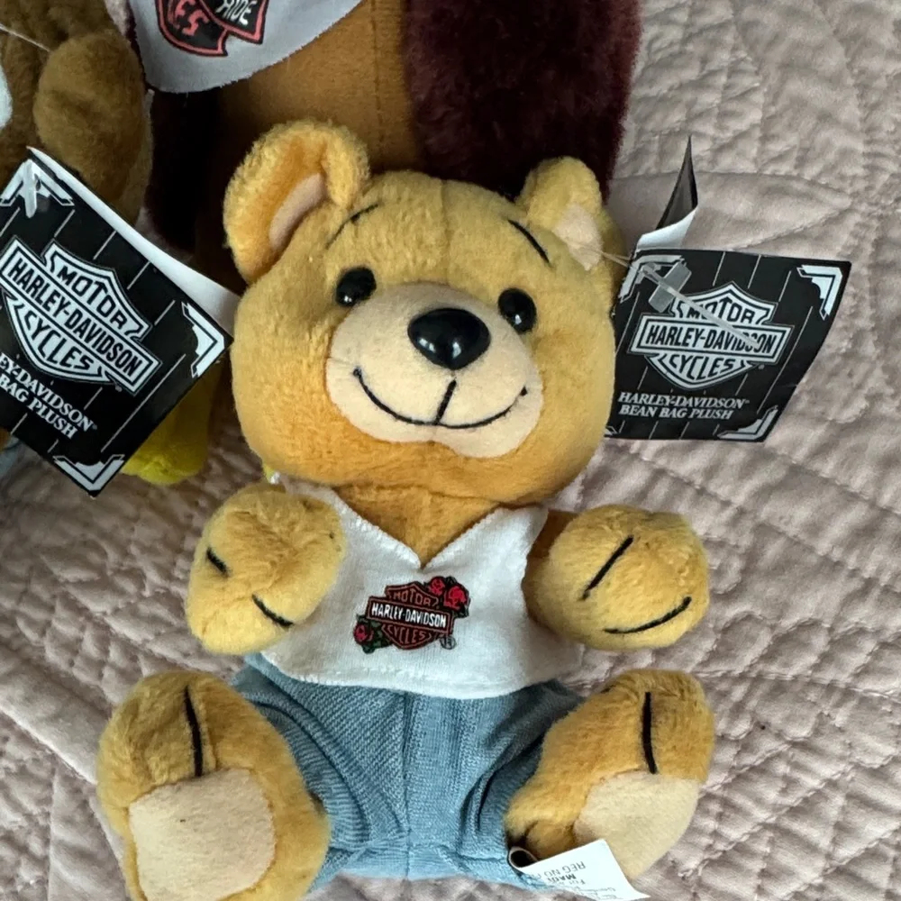 Harley-Davidson Plush Toy Trio - Brown, Yellow, Black - Picture 4 of 8